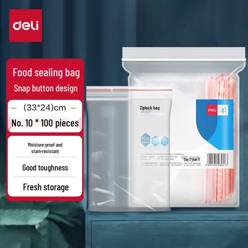 Deli 3029 Transparent Self-Sealing Bags