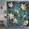 Southwest Cactus Shower Curtain - Tropical Succulent Desert Style 72x72 Inch, Wooden Board Bathroom Decor, Waterproof Polyester