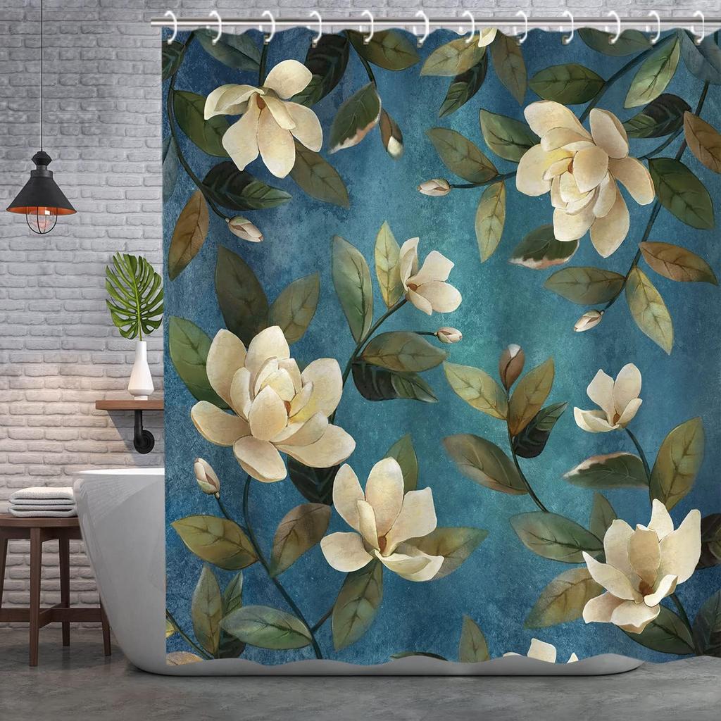 Southwest Cactus Shower Curtain - Tropical Succulent Desert Style 72x72 Inch, Wooden Board Bathroom Decor, Waterproof Polyester