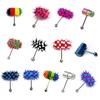 Unisex Cool Punk Hammer Shape Vibrerende Tongue Bar Stud Body Piercing smykker