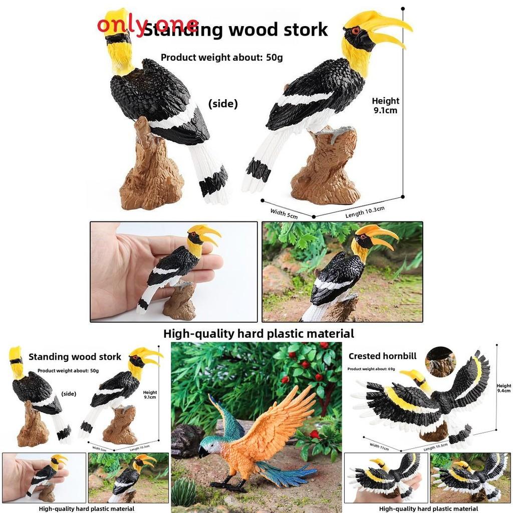 Wildlife Animal Model Solid Plastic Parrot Bird Display Figure For Kids Playroom Decor