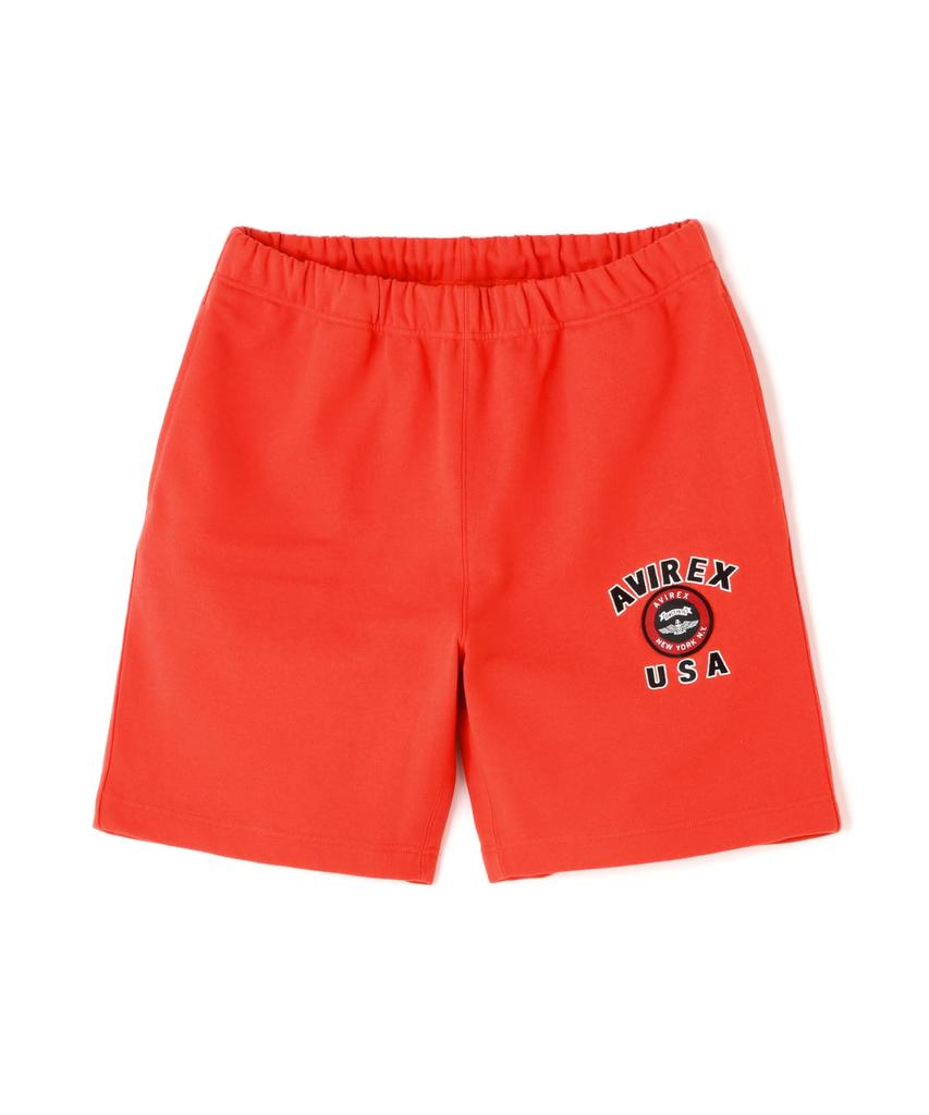 AVIREX Varsity Logo Shorts Store Varsity Logo Size XL (Official Exclusive) Men's Shorts, (150), Orange, 783-5913002