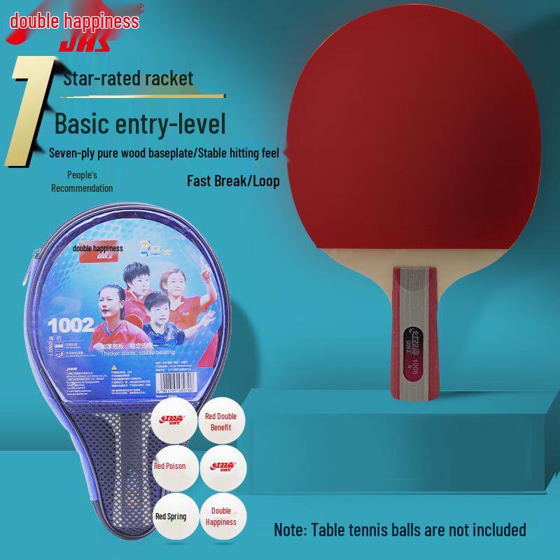 DHS 1-Star Beginner Table Tennis Racket
