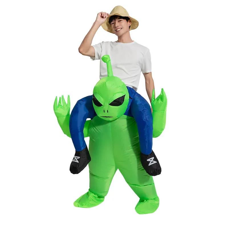 Yetişkin Uzaylı Şişme Kostüm Üzerinde Binme Parti Cadılar Bayramı Kostümü Cosplay erkek Kadınlar için