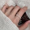 Xiaohongshu 925 Sterling Silver Exaggerated Plain Ring for Women – Simple, Luxurious, High-End Design.