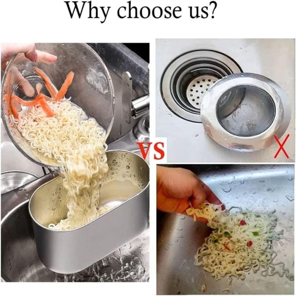 Rust-Resistant Portable Strainer Wall Hanging Drainage Basket Kitchen Sink Drain Rack  Bathroom