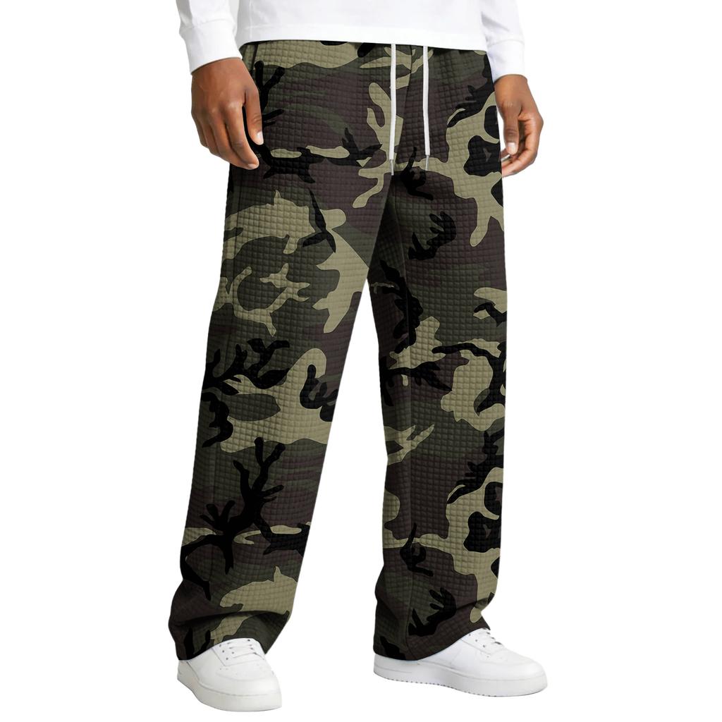 Herren Relaxed Fit Kordelzug Gerades Bein Hose