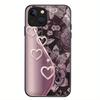 Carcasă Telefon din Sticlă Călită cu Model Inimă și Fluture Pentru iPhone 11 12 13 14 15 16 17 Pro Max 17Air 16E 7 8 Plus XR XS X