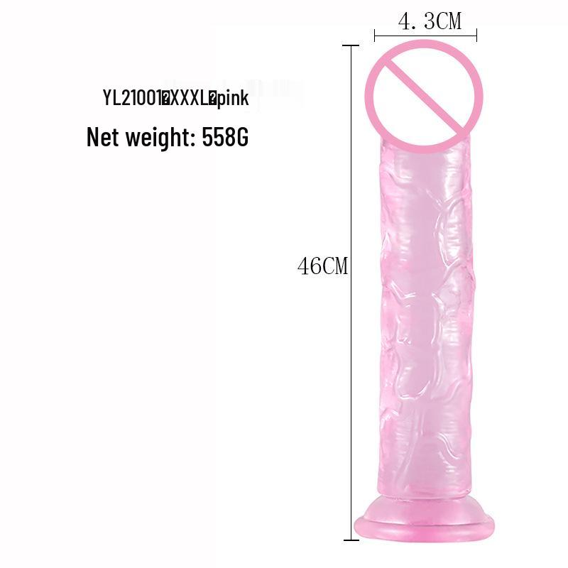 Large Crystal TPE Soft Eggless Dildo - Long-lasting Transparent Adult Pleasure Device