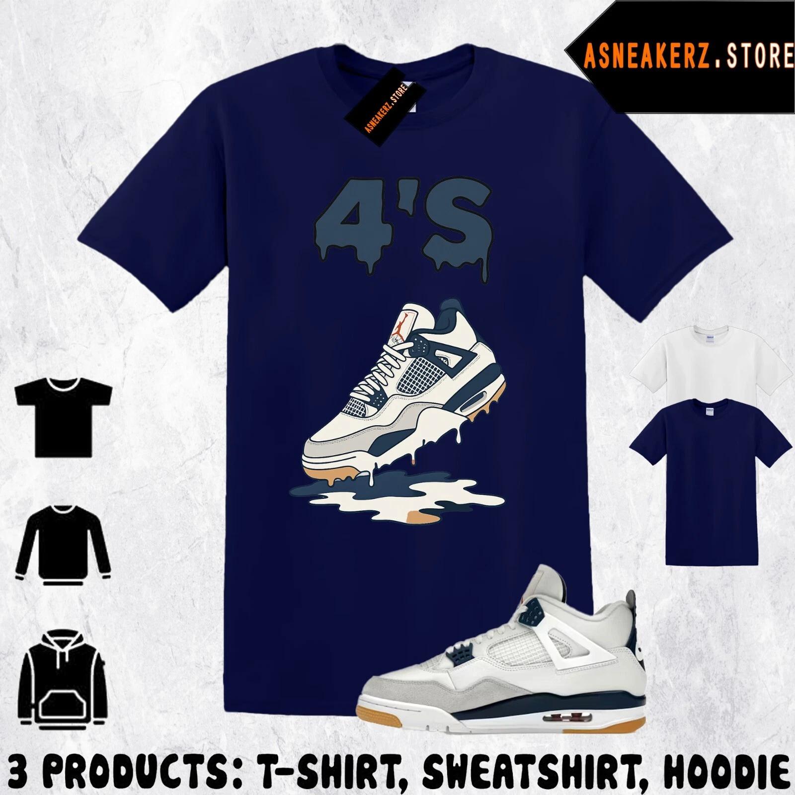 

Tee Shirt Matching AJ 4 SB Navy To Match Sneaker Shoe Dripping 4s T shirt S