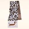 Autumn and winter leopard print dachshund dog cashmere scarf atmosphere female versatile soft waxy thickened warm shawl scarf