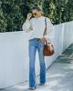2023 European & American Women's Commuting Light Blue Washed Cotton Jeans
