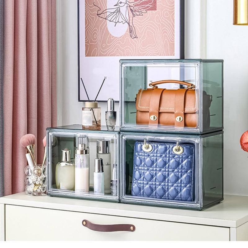 Clear Multipurpose Storage Case Magnetic Clear Organizers for Efficient Sorting of Jewelry and Makeup Products