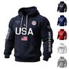 USA Jubiläum Herren Freizeit Pullover mit Buchstabenprint Langarm