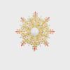 Luxurious South Korean Snowflake Brooch with Zircon Inlaid Diamonds – Elegant Corsage Pin for Suits and Coats.