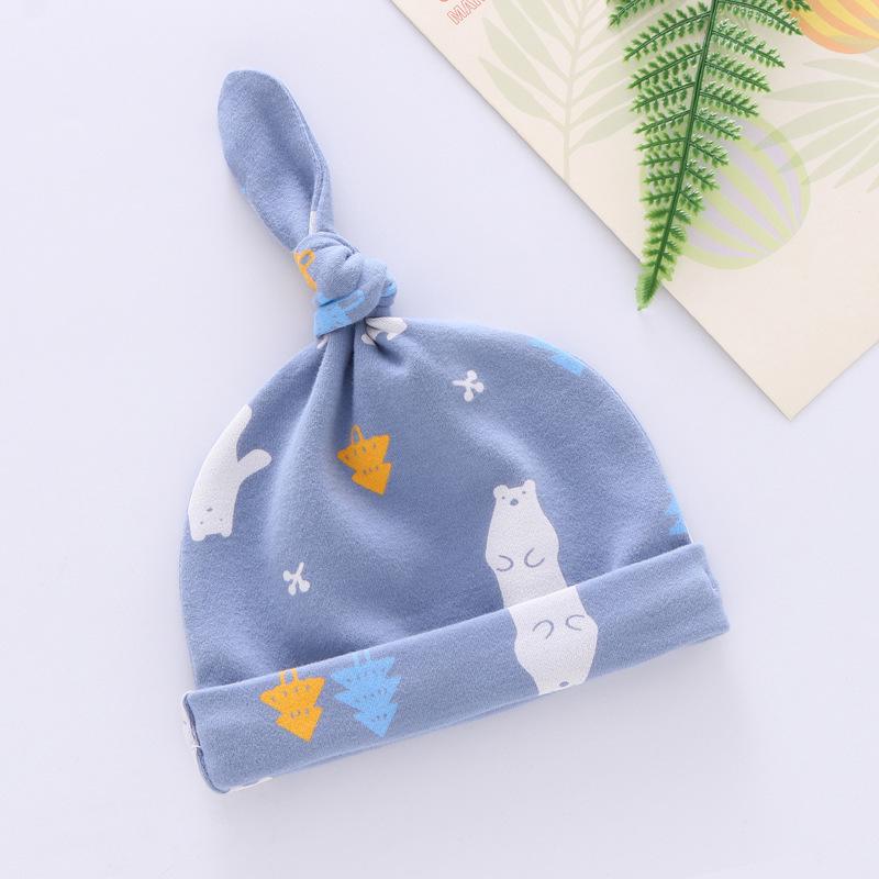 

Мягкие хлопковые детские шапочки для новорожденных, мальчиков и девочек, 0-6 месяцев - Теплый, всесезонный стиль 3-9 months, 35-44 cm head circumference