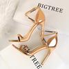 Dames Schoenen Luxe Open Teen Hoge Hakken Mode Lakleer Dames Hakken Stiletto 11 Cm Zomer Hakken Sandalen Dames Feest Schoen
