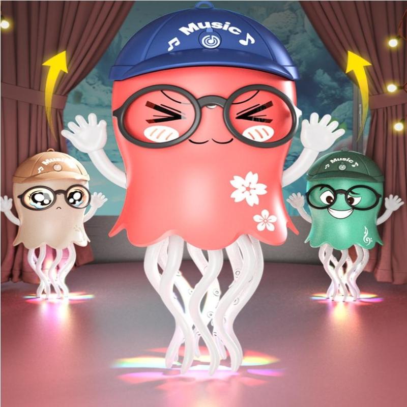 Dancing Jelly Fish Toy Smart Tentacle Explorer With Led Lights Music Automatic Obstacle Sensor Toy