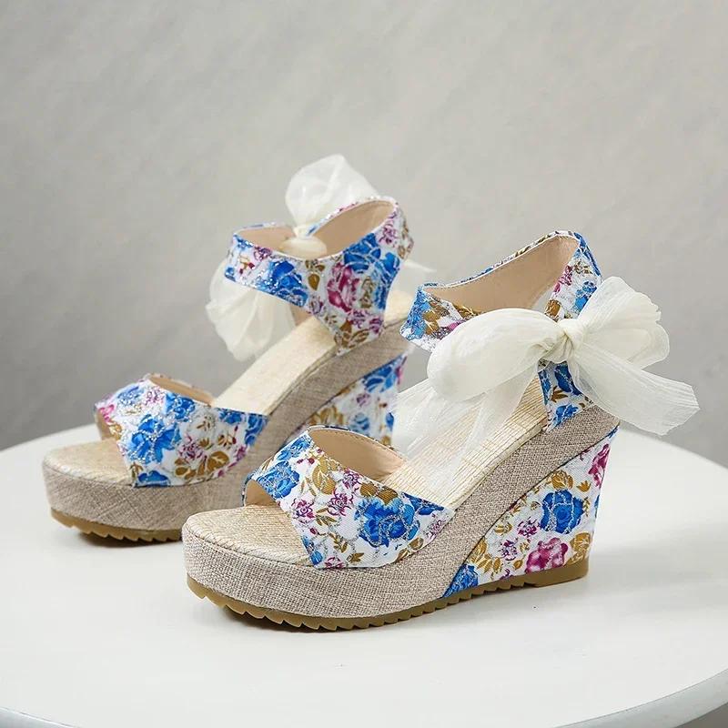 Sandalias De Tacón Para Mujer, Zapatos Elegantes Con Plataforma Y Cuña De Diseñador, De Lujo, Cómodos, a La Moda, Para Verano