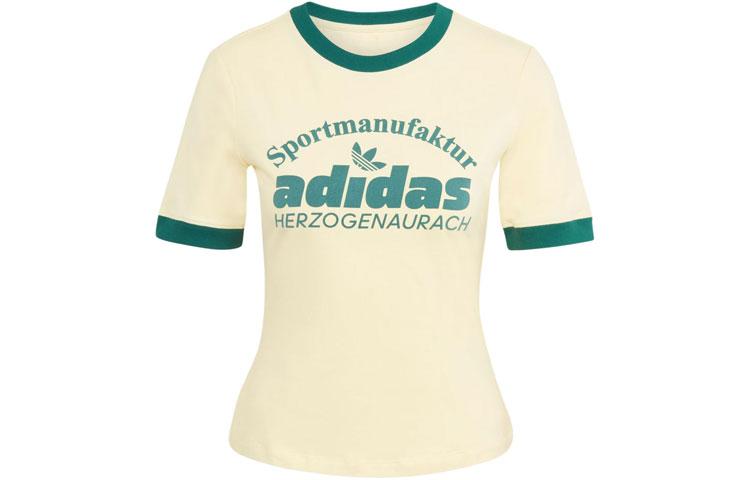 Adidas Originals RETRO GRX Set in Sleeve T Shirt Women s Yellow IT9868 XS