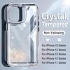 Luksusa silikona caurspīdīgs rūdīts triecienizturīgs bufera vāciņš iPhone 15 14 13 12 11 Pro Max Plus tālrunim, caurspīdīgs aizsargvāciņš