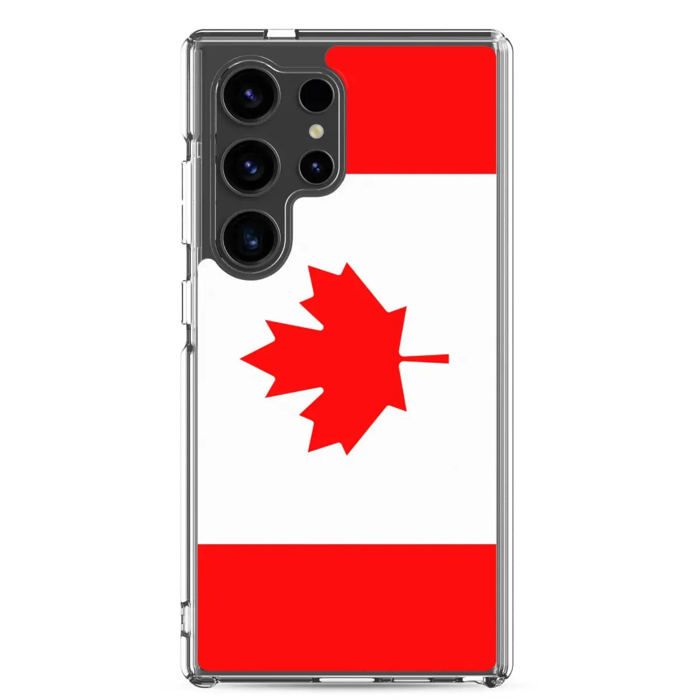 Coque Téléphone - Samsung - Galaxy S21 Ultra - Drapeau Canada - Souple - Multicolore