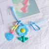 Beautiful Flower Cartoon Keychains Colorful Acrylic Chains Woman's Handbag Zipper Puller Student Funny Keychains