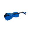 Silvio 4/4 Blue Violin - All Sizes, Beginner, Includes Case, Tuner, Rosin, Shoulder Rest, 2 Violin Bows, Extra Strings and Mute - Black - Suitable for