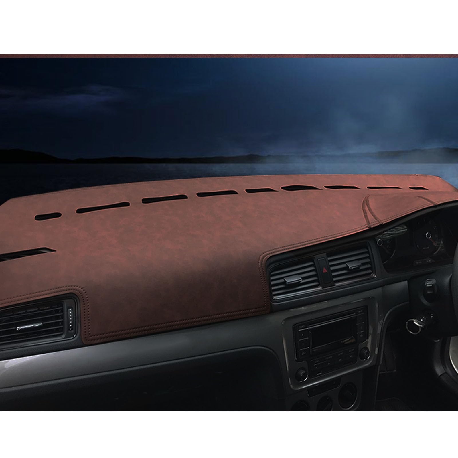 

Dashboard Mat, Compatible with Toyota Prius 30 Series Anti-Exposure, Thermal Insulation, Shielding Leather Seat, One Size