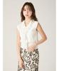 Lily Brown Ruffle Detail Bowtie Knit Top White Women's (LWNT252001)