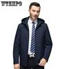Winter Baumwolljacke für Männer mittleren Alters, Baumwolljacke für Väter mittleren Alters, Business Casual mit Kapuze, warme Baumwollkleidung