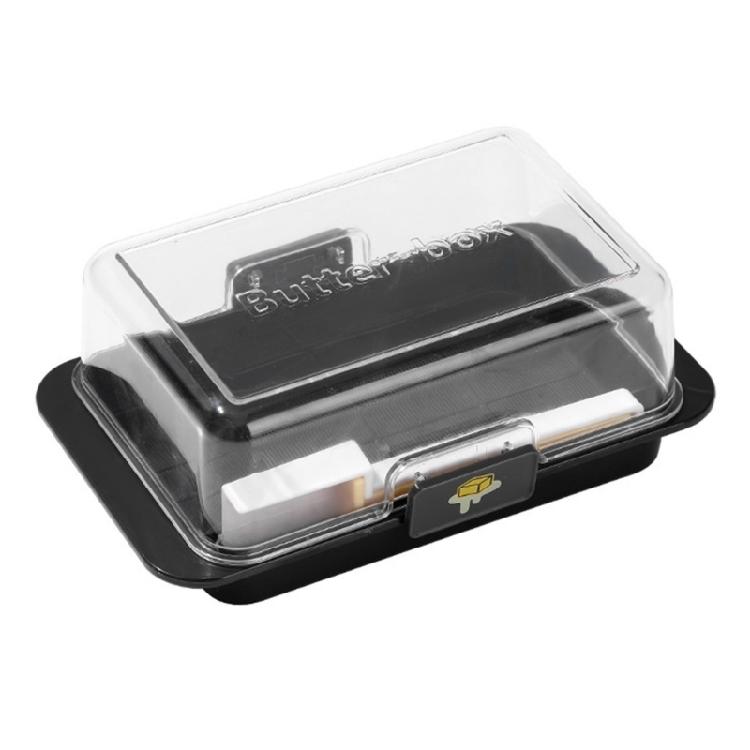 

Stylish Japanese Inspired Butter Cheese Storage Case Cutting Tray With Lid For Daily Use Kitchen Accessories чорний