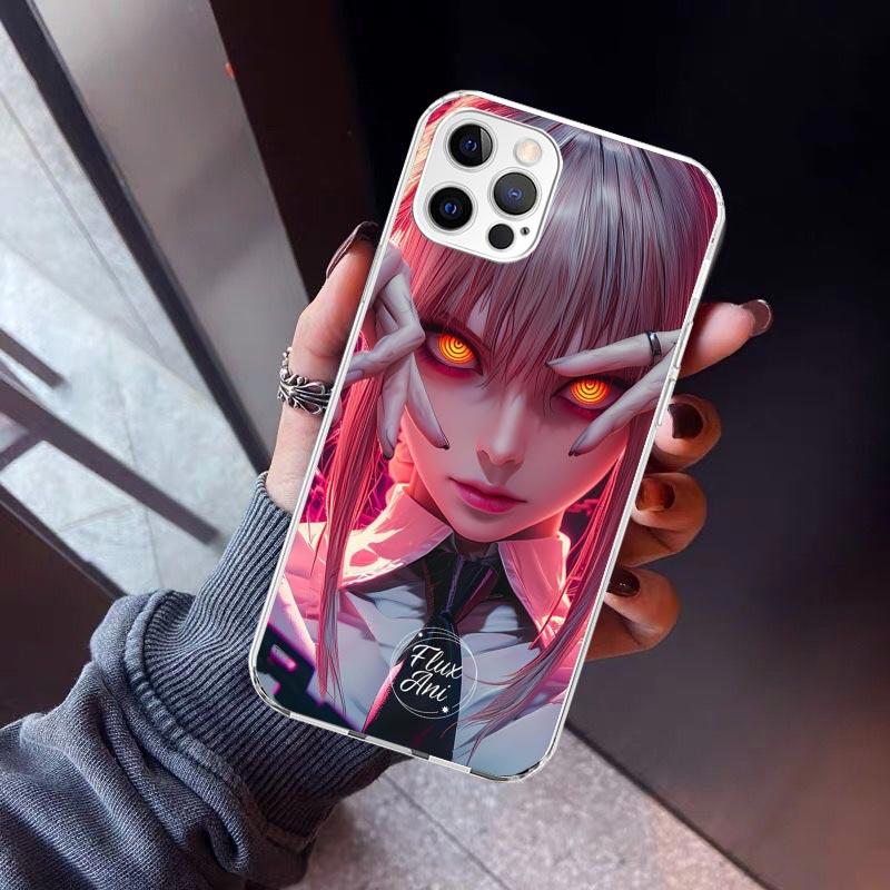 C-Chainsaw Mans Makima Phone Case For iPhone 17 Air 16 15 Pro Max 14 Plus 13 Mini 12 11 Cover 7 8 SE Silicone Shell Print Fundas