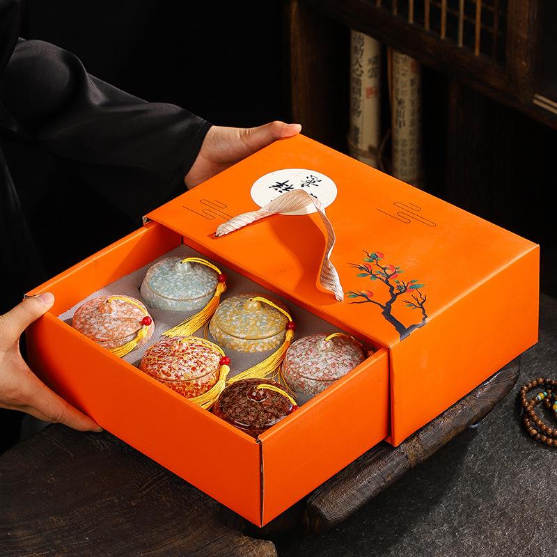 Program Gift Universal Ceramic Kiln-Change Tea Canister for Gifting
