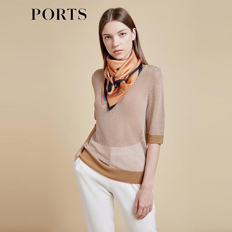 

PORTS Женский глянцевый вязаный топ с ажурным узором S