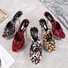 Ladies Stiletto Shoes Sexy Catwalk Model Leopard Print Crystal Shoes 190 Series 15cm Heel 4.5cm Platform LFD