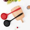 Heavy Duty Silicone Hot Pot Spoon Soup Ladle Colander with Hanging Loop Long Handle Rustproof Slotted Strainer for Kitchen