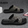 Sandals Men Flats Casual Slippers Summer Shoes 2024 New Fashion Flip Flops Beach Bohemian Outwear Shoes for Men Home Slides
