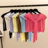 Thin Knitted Shawl Cloak Neck Wrap All-match Knitting Shawl Clothes Decoration