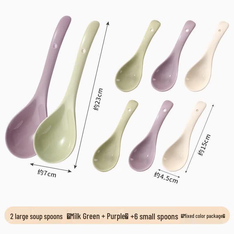 Large Ceramic Long-Handle Soup Ladle