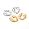 Stainless steel geometric earrings, women's fashion versatile heart-shaped titanium steel light luxury high-end ear jewelry