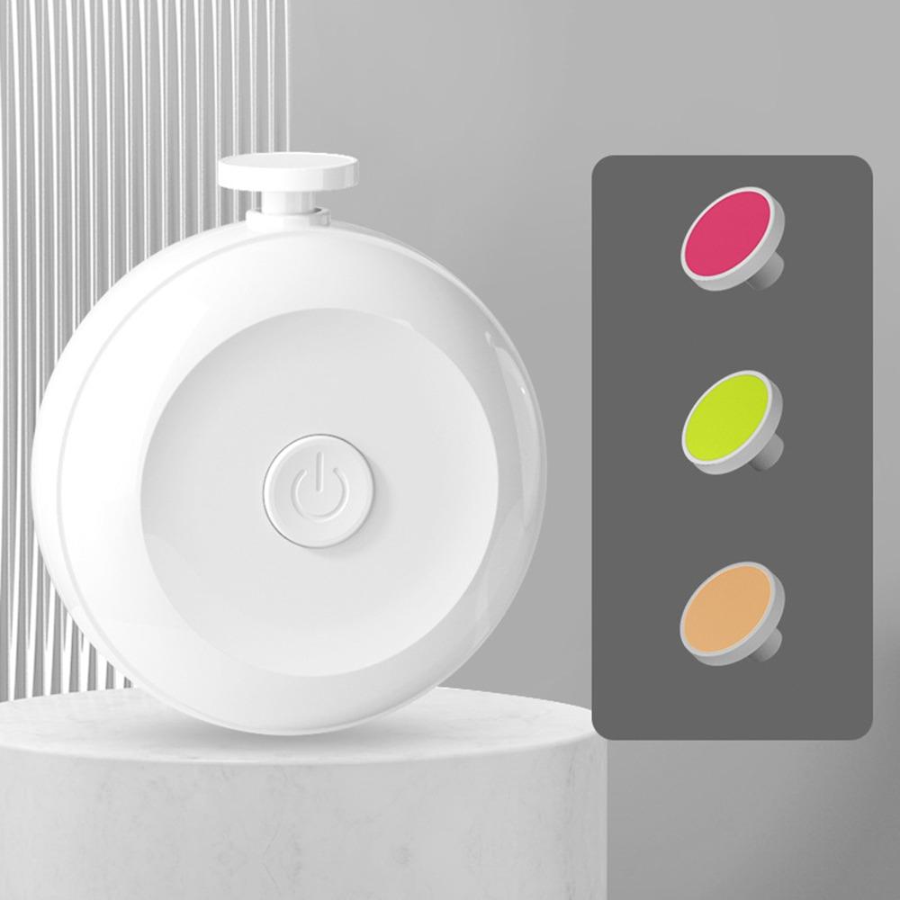 

Электрический детский триммер для ногтей Вращающиеся на 360° кусачки для ногтей Детская пилка для ногтей Набор инструментов для маникюра White with 3 Grinding Heads