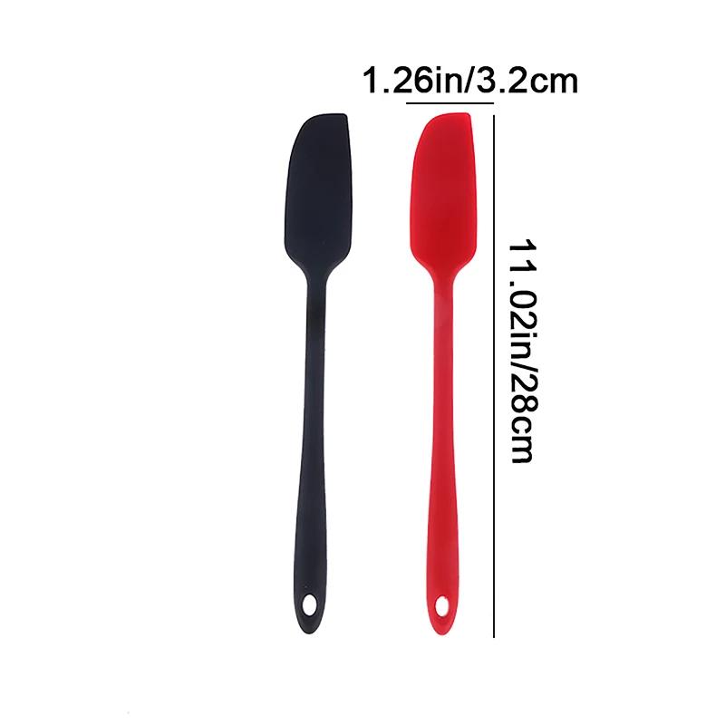 1Pc Long Handle Silicone Spatula Heat Resistant Flexible Non-Stick Slim Spatula DIY Cake Cream Scraper Baking Tool