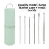 6-Piece Stainless Steel Earwax Remover Set with Leather Case