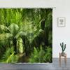 Tropischer Regenwald Landschaft Duschvorhänge Wald Wasserfall Schöne Naturszenerie Luxuriöse Badezimmer Dekoration Bildschirm Mit Haken