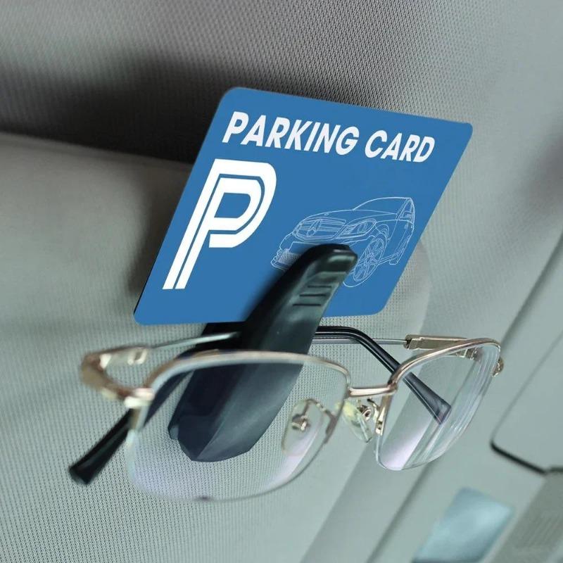 Auto Sun Visor Glasses Box Sunglasses Clip Card Ticket Holder Stand Universal Fastener Case Eyeglasses Car Accessories