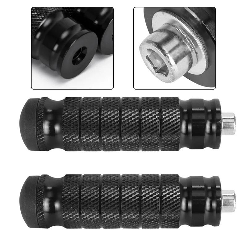 Motorbike Rearset Footrests Rear Seat Pedal CNC Aluminum Alloy Foot Pedal Replacement for Motorcycle Pedals with Non Slip Design