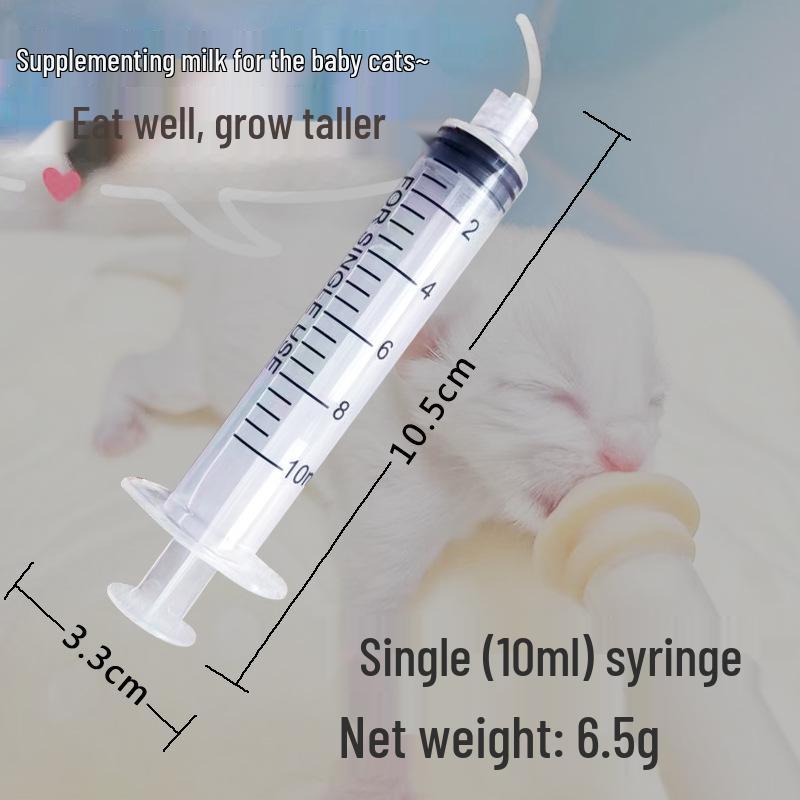 Pet Feeding Syringe & Nipple Bottle for Kittens and Puppies