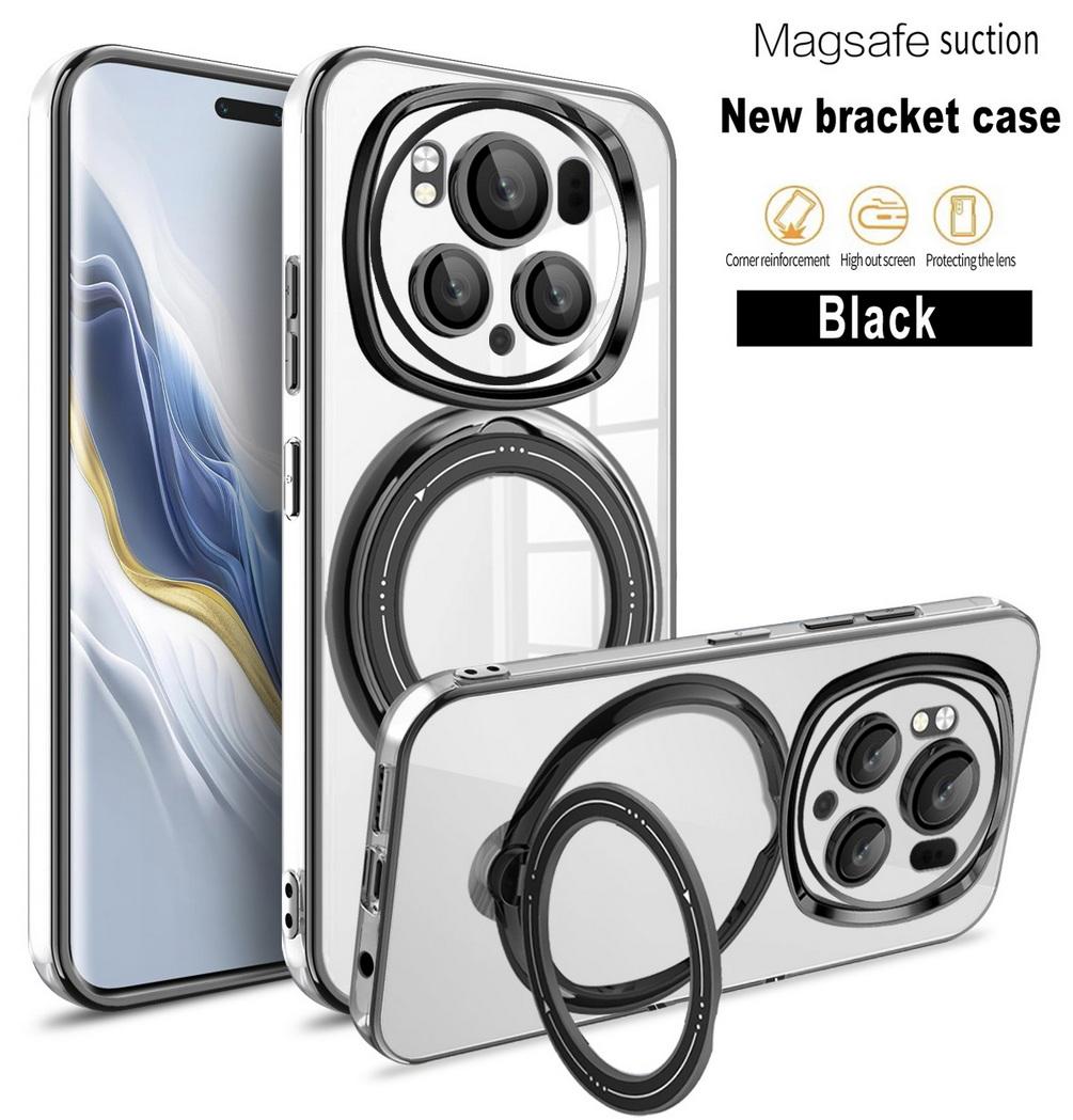 

Чехол Magsafe с магнитным поглощением для Honor Magic 6 Pro Magic6 Honor 90 Pro 90, полная защита камеры For Magic 6 Pro чёрный