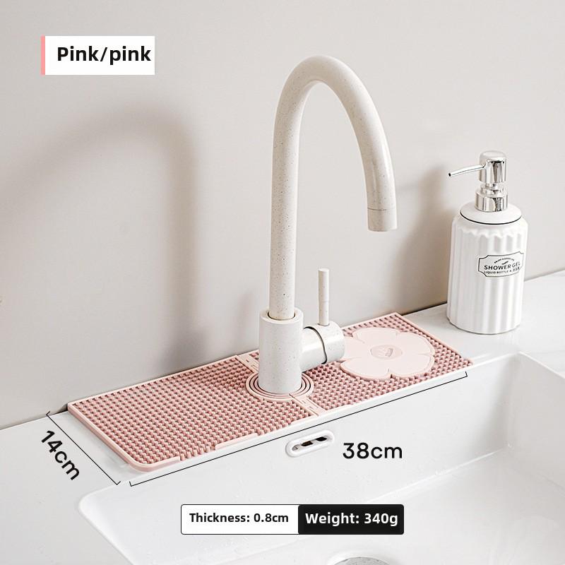 Silicone Faucet Drain Pad - Waterproof Kitchen & Bathroom Splash Mat